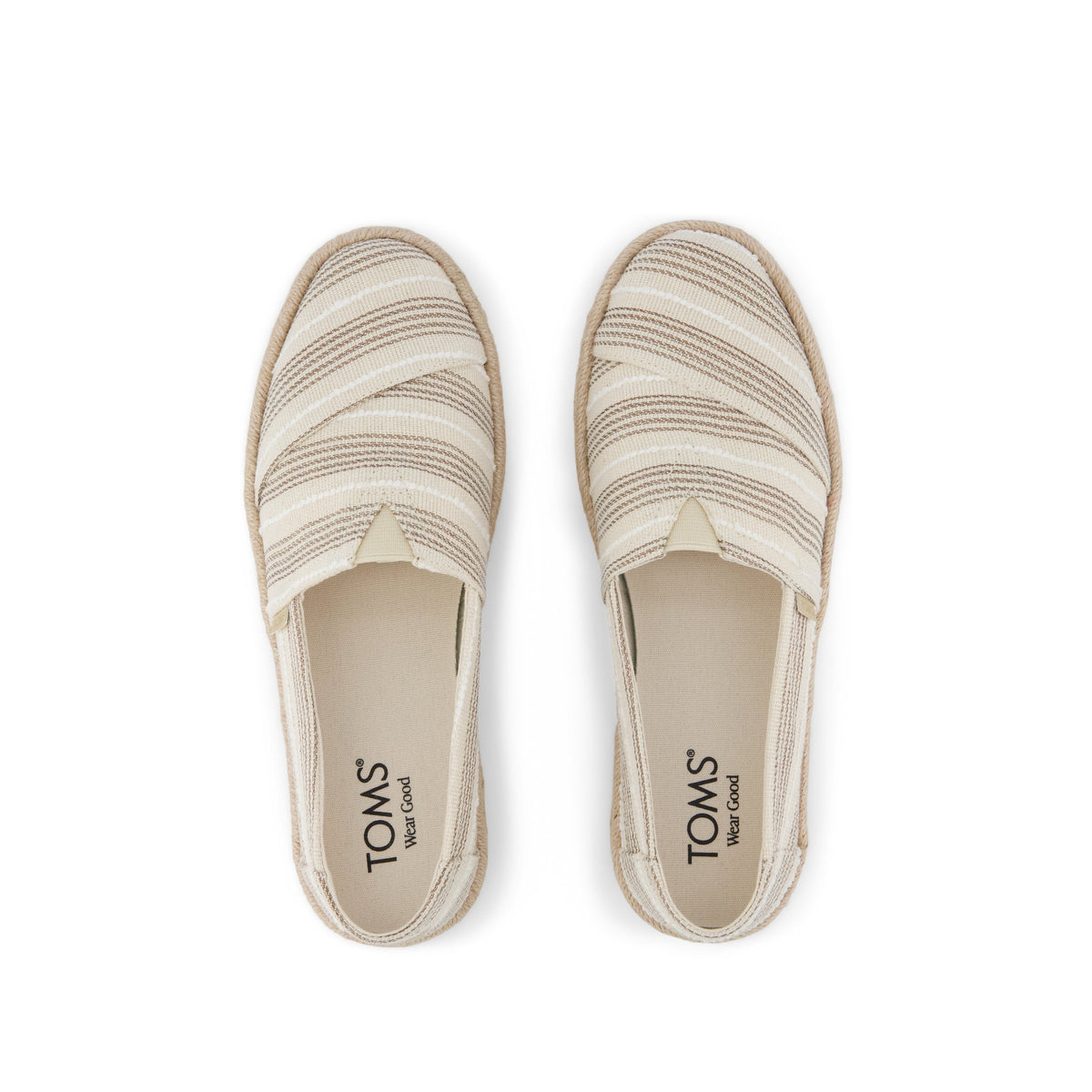 Alpargata Rope 2.0 Espadrille - Natural Metallic Stripe Top View
