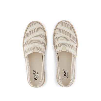 Alpargata Rope 2.0 Espadrille - Natural Metallic Stripe Top View