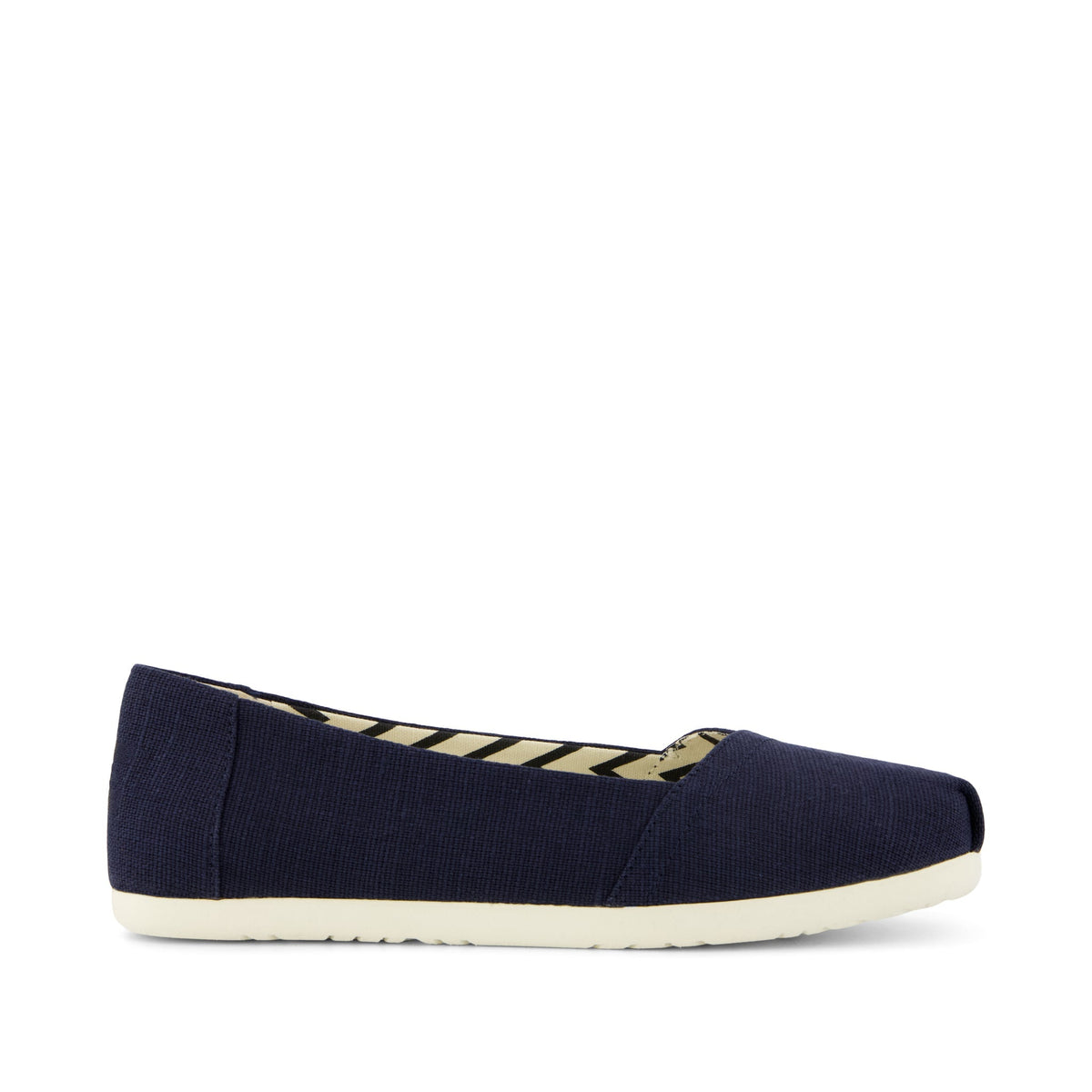 Alpargata Ballet Flat - Navy Heritage Canvas Side View