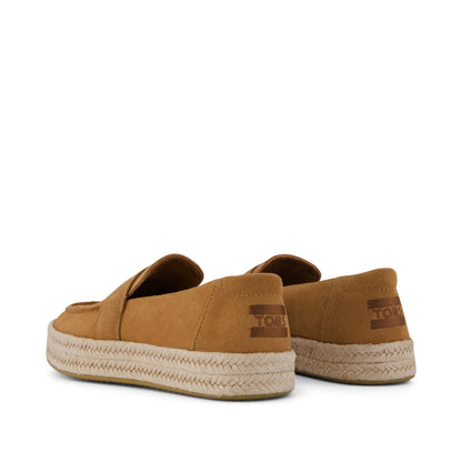 Blakely Loafer Espadrille - Brown Sugar Suede Back View