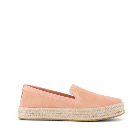 Carolina Espadrille - Embroidered Bloom Suede Side View