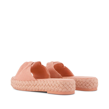 Abby Slide Flatform Espadrille Sandal - Bloom Heritage Canvas Back View