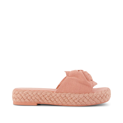 Abby Slide Flatform Espadrille Sandal - Bloom Heritage Canvas Side View