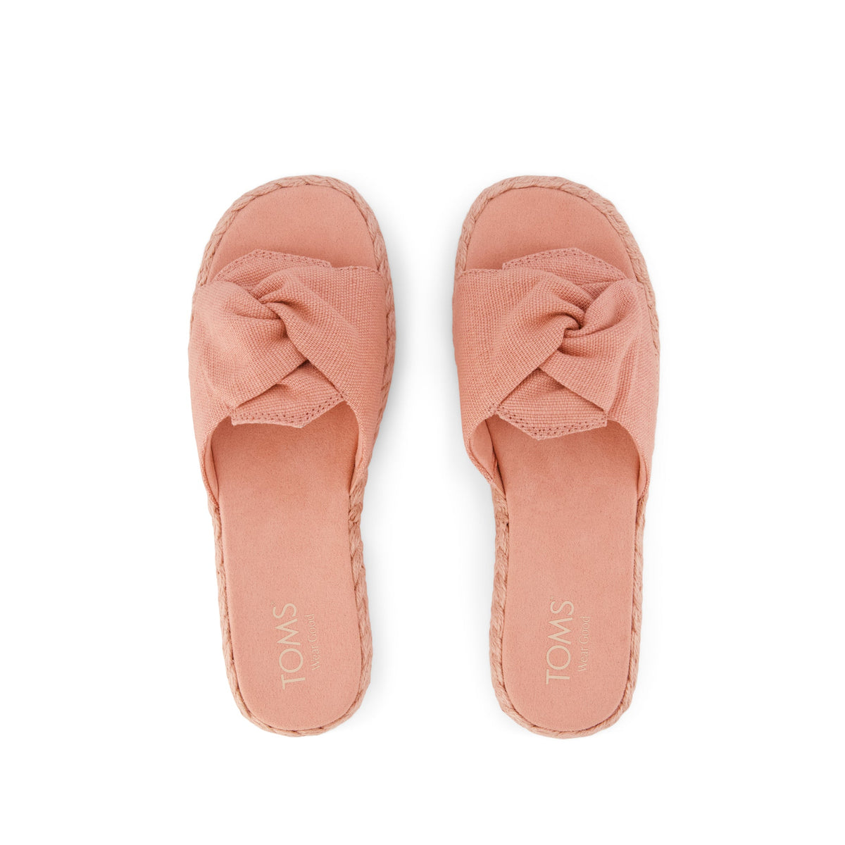 Abby Slide Flatform Espadrille Sandal - Bloom Heritage Canvas Top View
