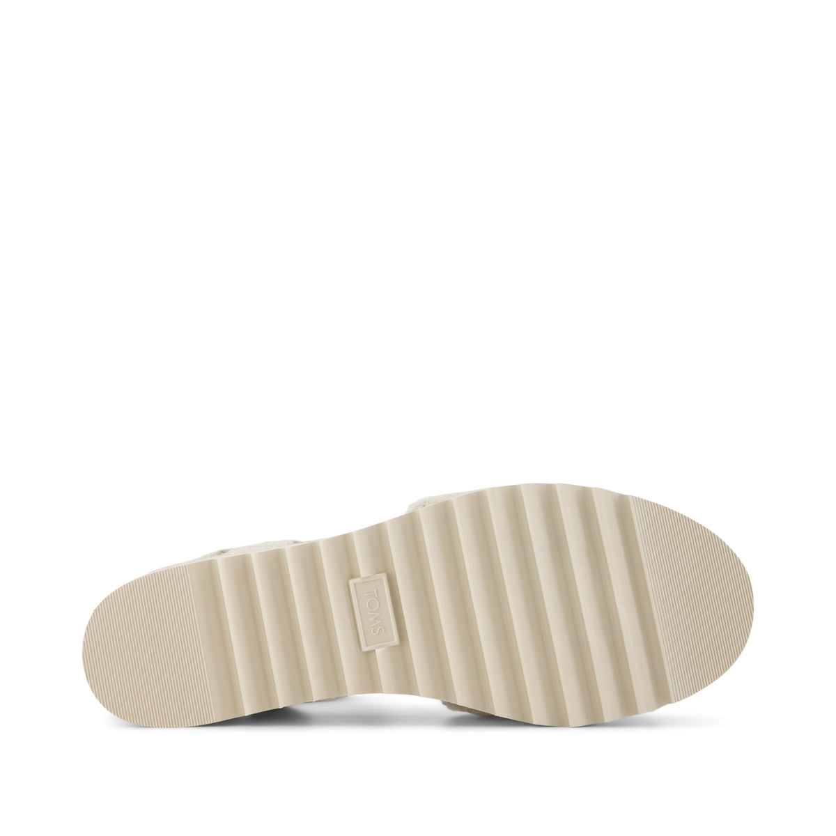 Diana Wedge Sandal - White Denim Fray Bottom Sole View
