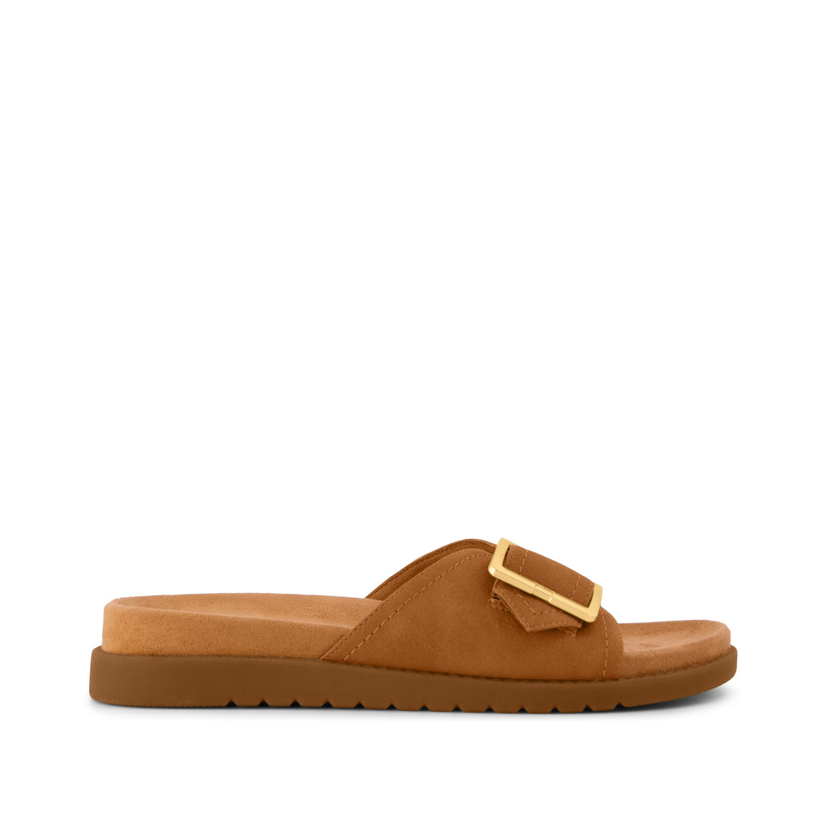 Marin Slide Sandal - Brown Sugar Nubuck Side View
