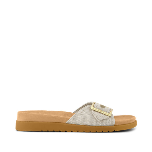 Marin Slide Sandal - Natural Side View
