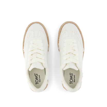 Jesse Espadrille Sneaker - White Canvas Top View
