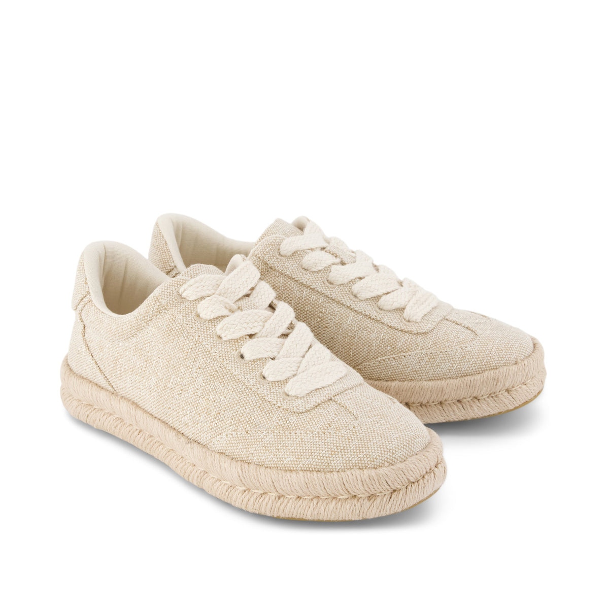 Jesse Espadrille Sneaker - Champagne Sparkle Front View