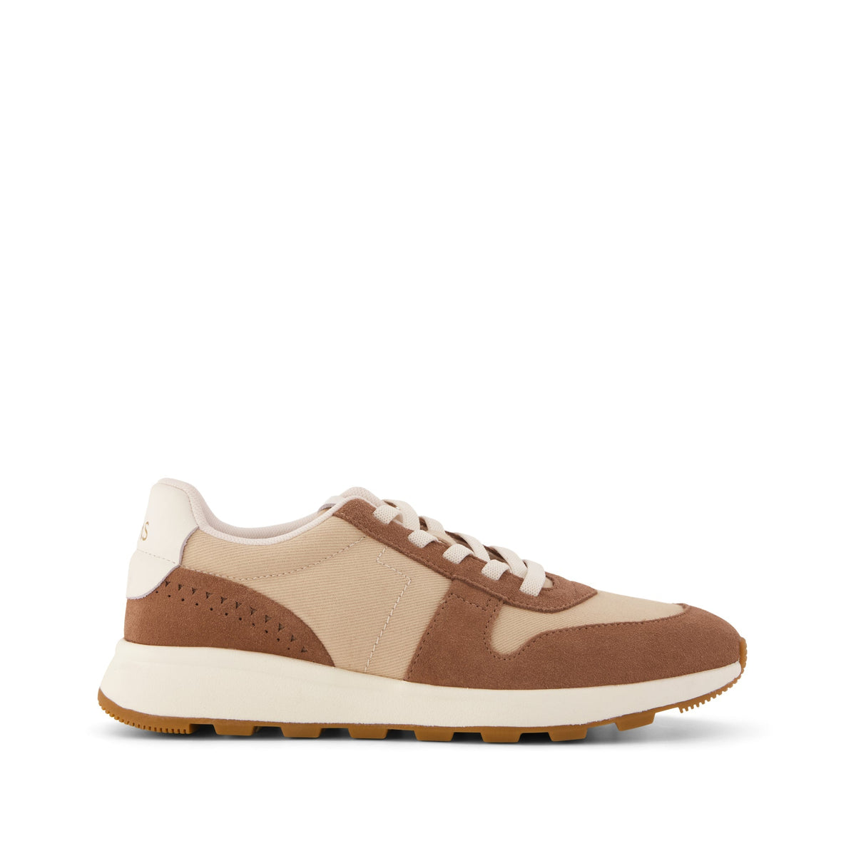 TRVL LITE Retro Runner Sneaker - Water Repellent Brown Sugar Side View