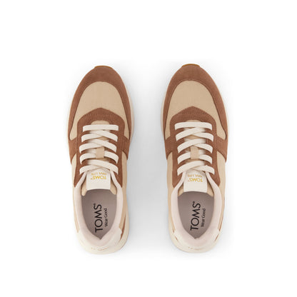 TRVL LITE Retro Runner Sneaker - Water Repellent Brown Sugar Top View