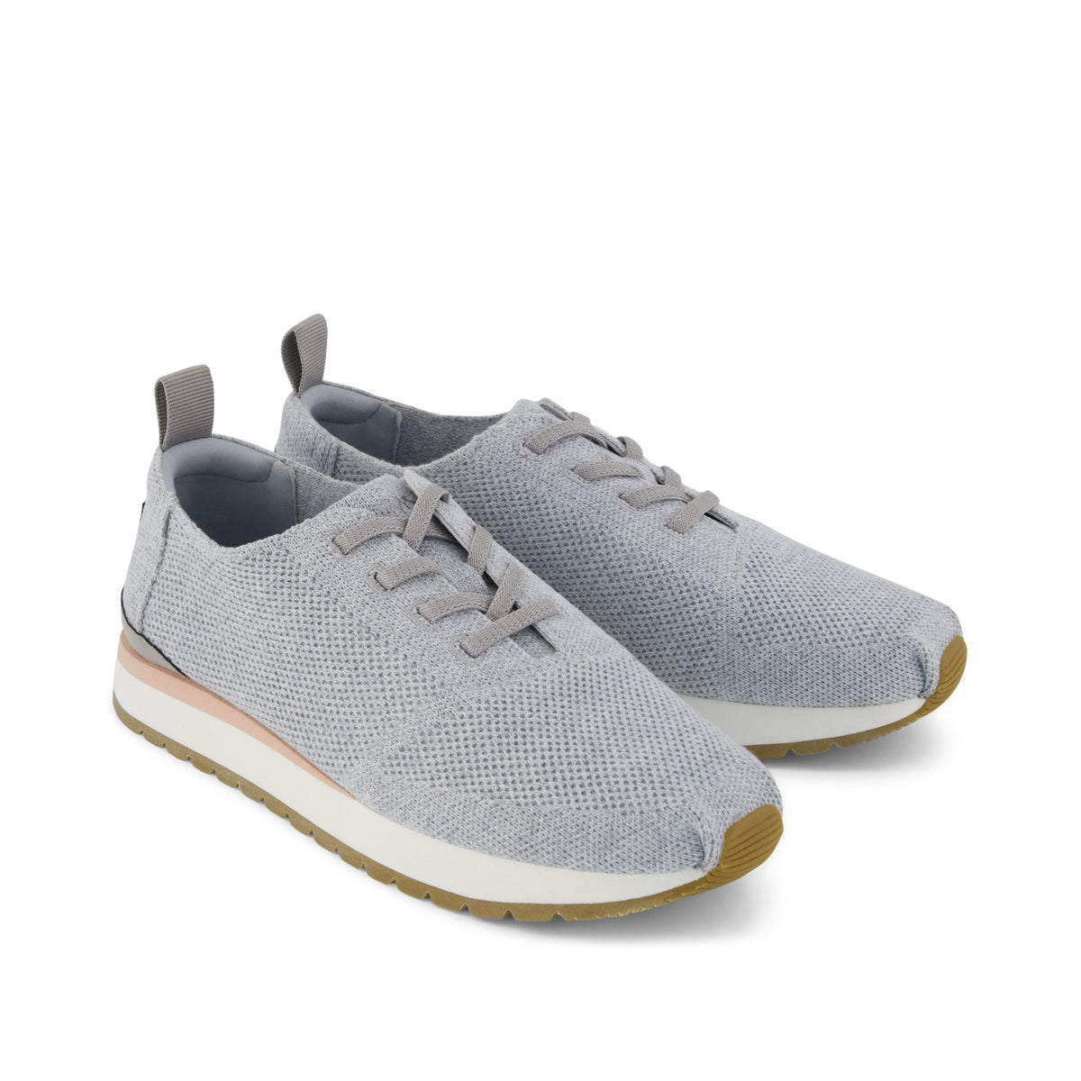 Resident Plus Lace-Up - Grey Knit Front View