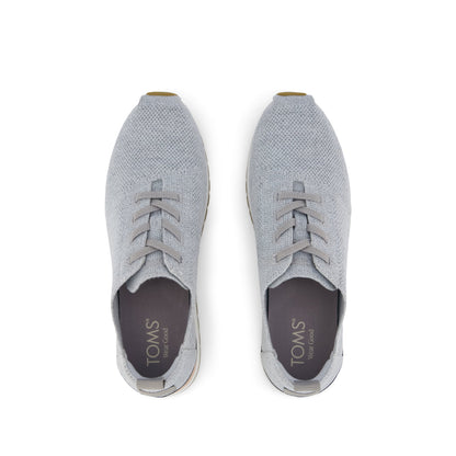 Resident Plus Lace-Up - Grey Knit Top View