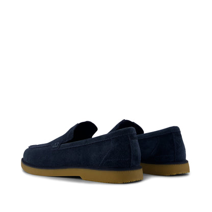 Marcos Loafer - Navy Suede Back View