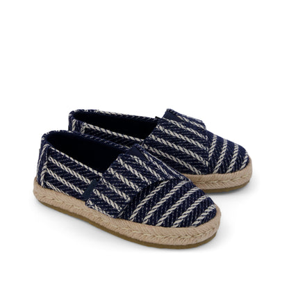 Alpargata Rope 2.0 Toddler Espadrille - Navy Stripes Front View
