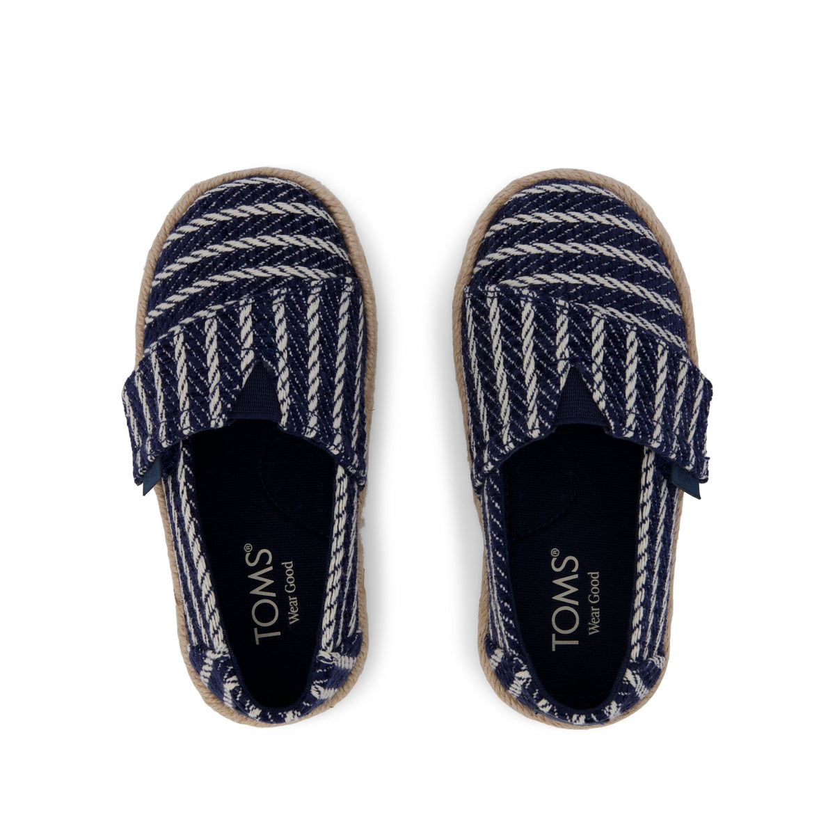 Alpargata Rope 2.0 Toddler Espadrille - Navy Stripes Top View