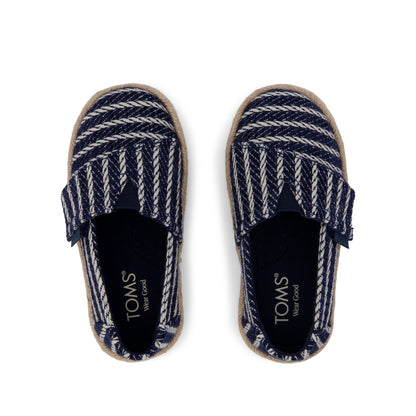 Alpargata Rope 2.0 Toddler Espadrille - Navy Stripes Top View