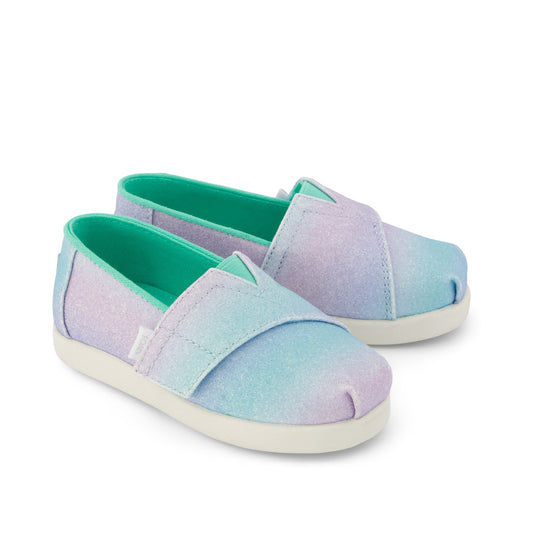 Alpargata Classic Toddler Shoe - Ombre Glitter Front View