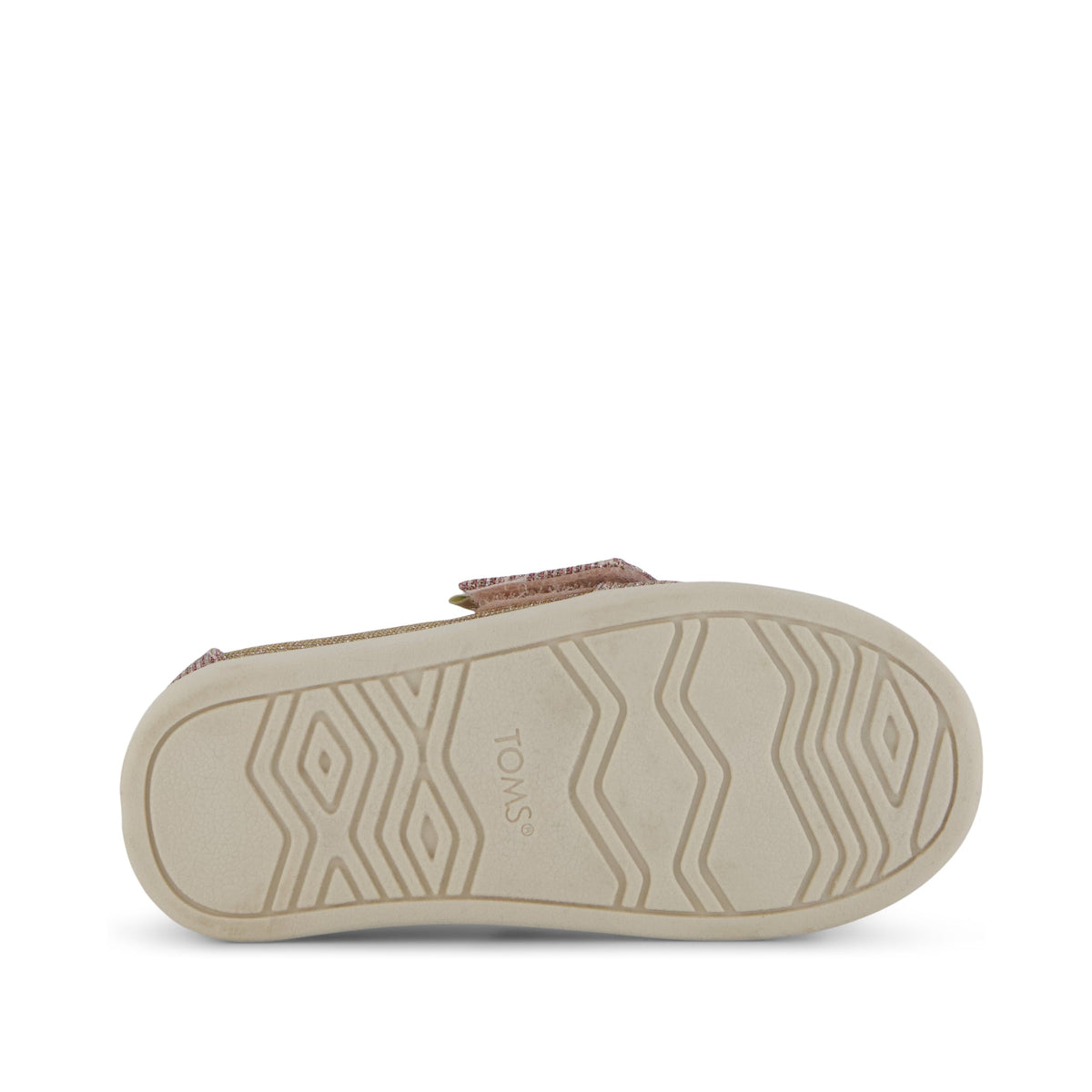 Alpargata Classic Toddler Shoe - Rose Glitter Corduroy Bottom Sole View