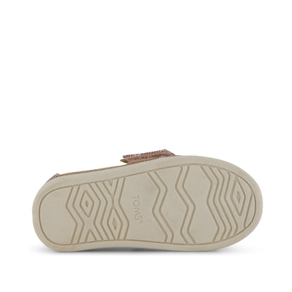 Alpargata Classic Toddler Shoe - Rose Glitter Corduroy Bottom Sole View