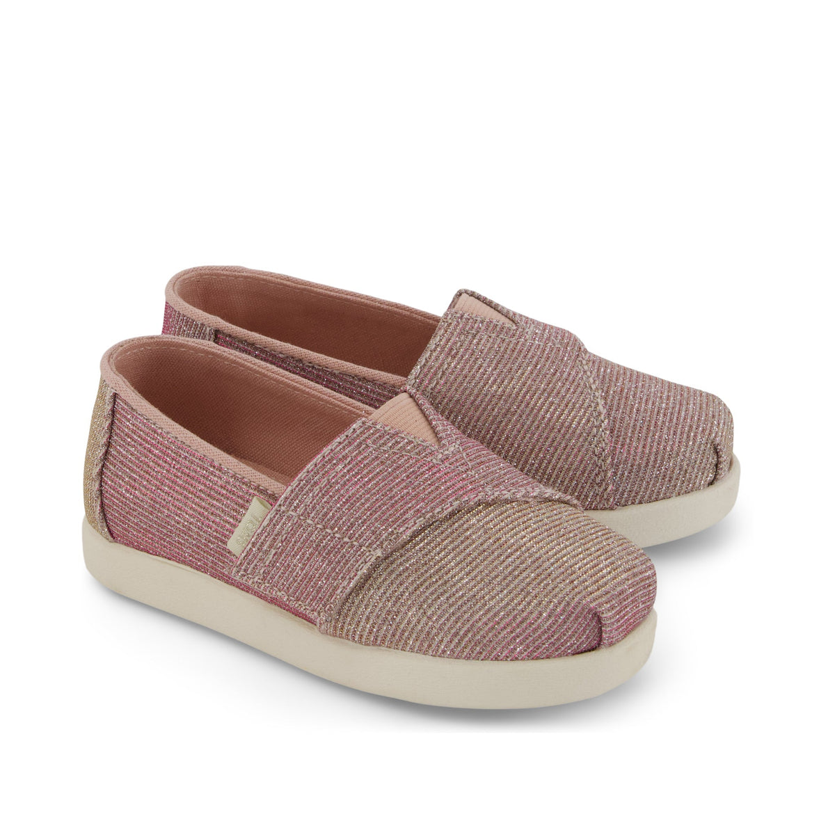 Alpargata Classic Toddler Shoe - Rose Glitter Corduroy Front View
