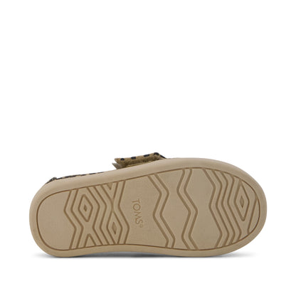 Alpargata Classic Toddler Shoe - Natural Leopard Print Bottom Sole View