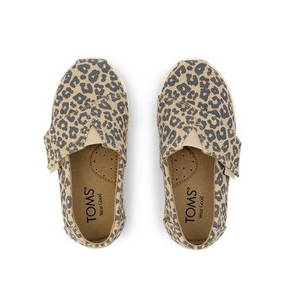 Alpargata Classic Toddler Shoe - Natural Leopard Print Top View