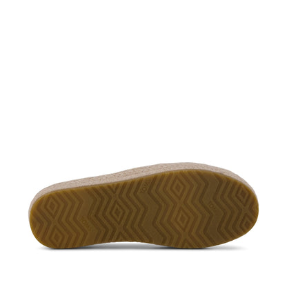 Valencia Platform Kids Espadrille - Champagne Glimmer Bottom Sole View