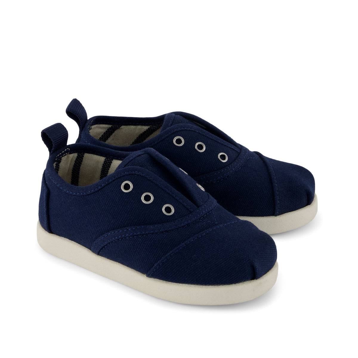 Cordones Plus Toddler Sneaker - Navy Canvas Front View