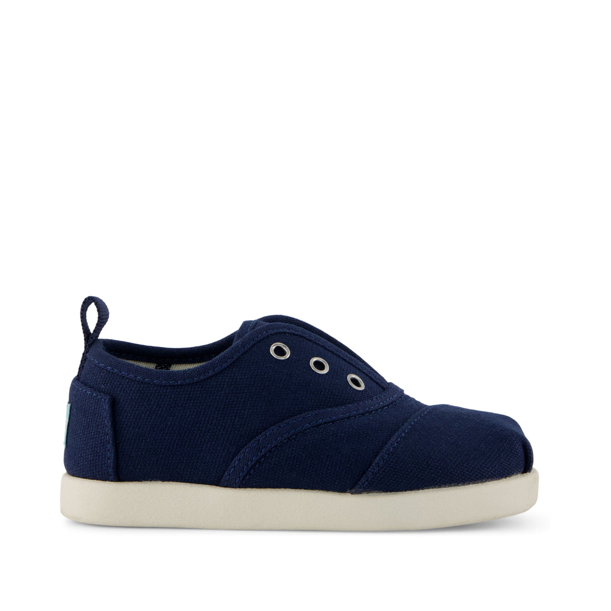 Cordones Plus Toddler Sneaker - Navy Canvas Side View