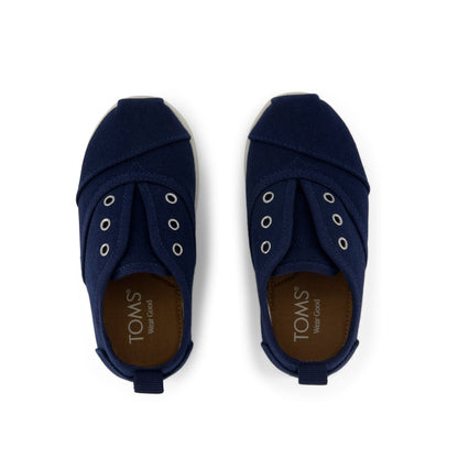 Cordones Plus Toddler Sneaker - Navy Canvas Top View