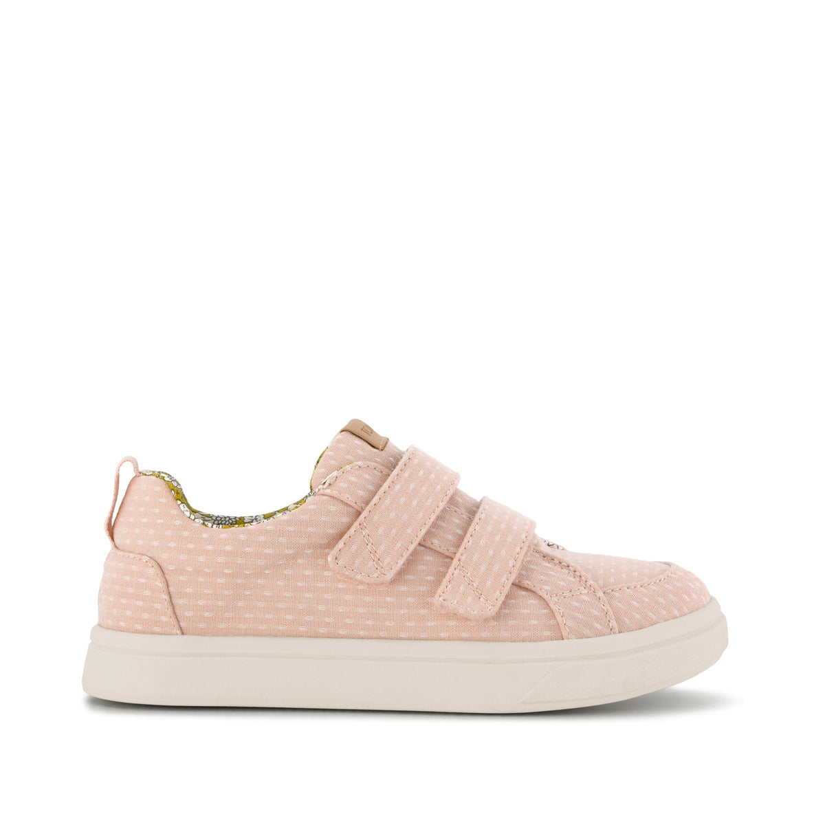 Cruz Double Strap Kids Sneaker - Bloom Chambray Dot Side View