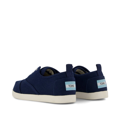 Cordones Plus Kids Sneaker - Navy Canvas Back View