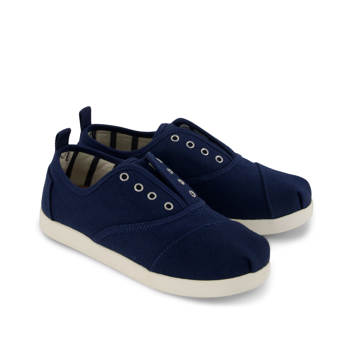 Cordones Plus Kids Sneaker - Navy Canvas Front View