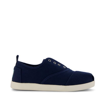 Cordones Plus Kids Sneaker - Navy Canvas Side View