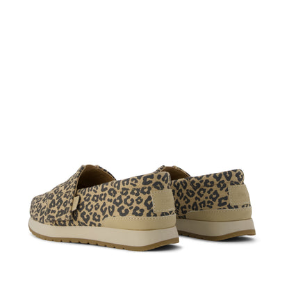 Resident Plus Kids Sneaker - Natural Leopard Print Back View