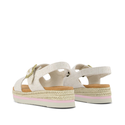 Giana Kids Sandal - Natural Back View