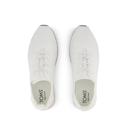 Resident Plus Lace-Up - White Knit Top View