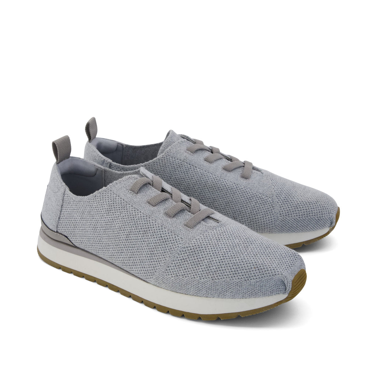 Resident Plus Lace-Up - Grey Knit Front View