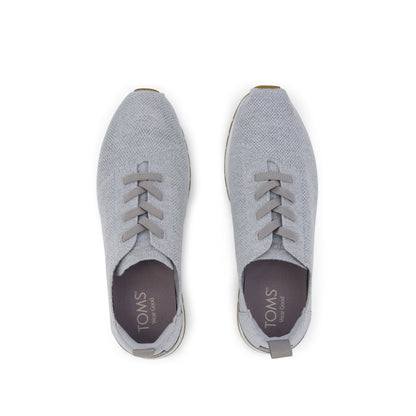 Resident Plus Lace-Up - Grey Knit Top View