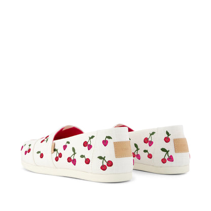 Alpargata Classic - Cherry Embroidery Back View