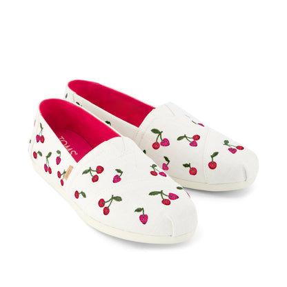 Alpargata Classic - Cherry Embroidery Front View