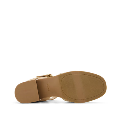 Jaclyn Heel - Natural Metallic Raffia Bottom Sole View