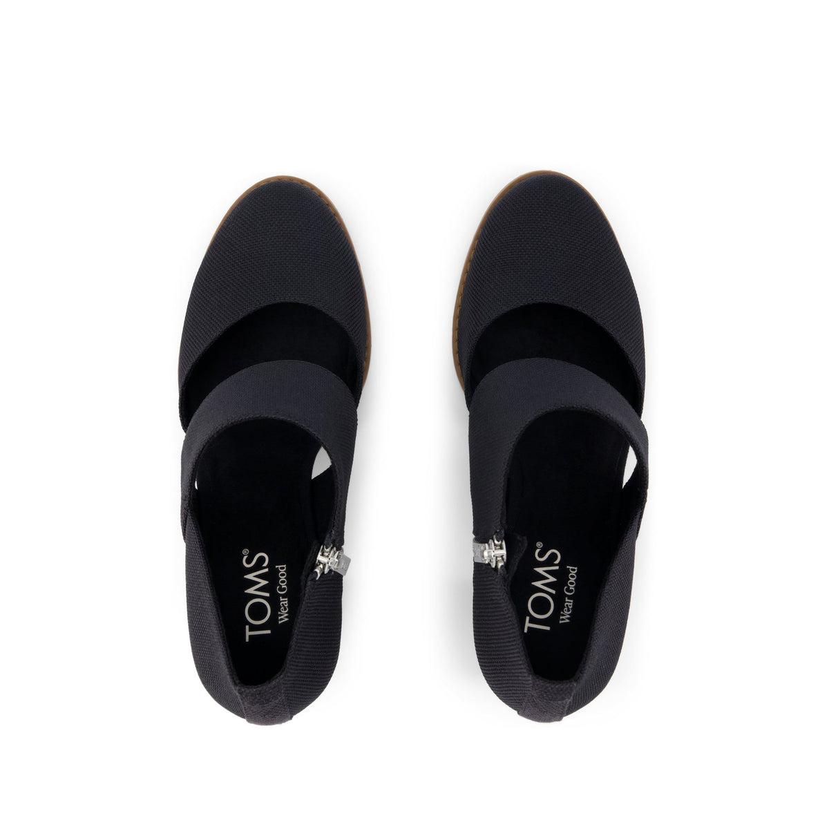Milan Nova Heel - Black Canvas Top View