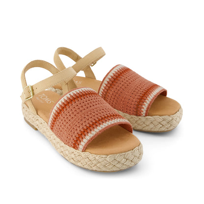 Abby Flatform Espadrille Sandal - Bloom Crochet Front View