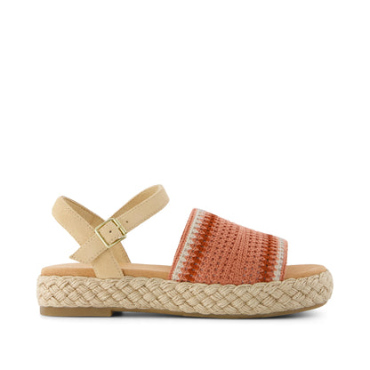 Abby Flatform Espadrille Sandal - Bloom Crochet Side View
