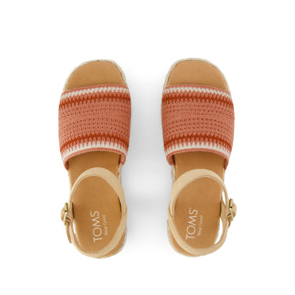 Abby Flatform Espadrille Sandal - Bloom Crochet Top View
