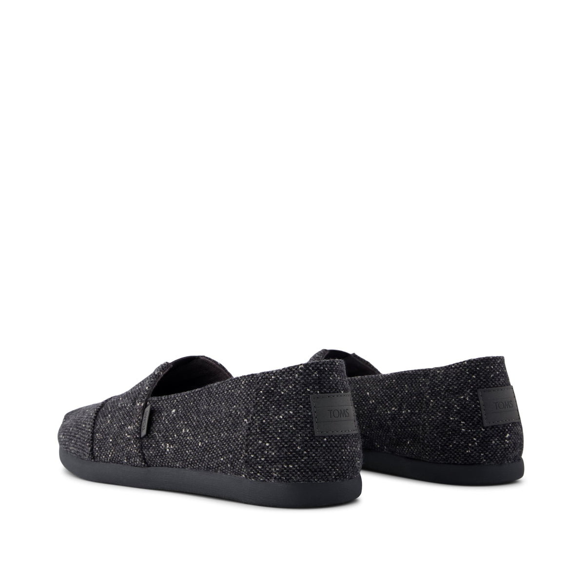 Alpargata Classic - Black Flecked Tweed Back View