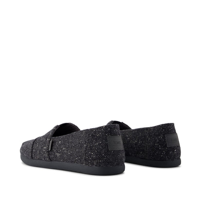 Alpargata Classic - Black Flecked Tweed Back View