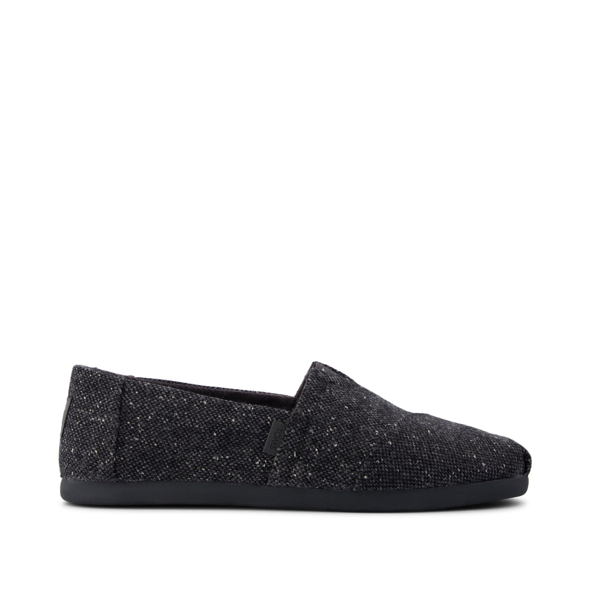 Alpargata Classic - Black Flecked Tweed Side View